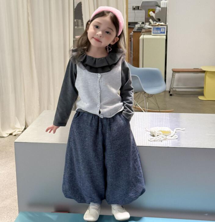 2025新入荷★子供服　ニットベスト&トップス&ズボン★90cm〜140cm
