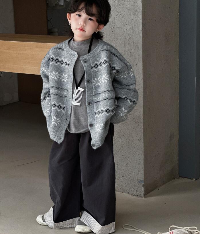 2025秋新品MT★子供服 　カーディガン&ズボン分けて★90cm〜150cm