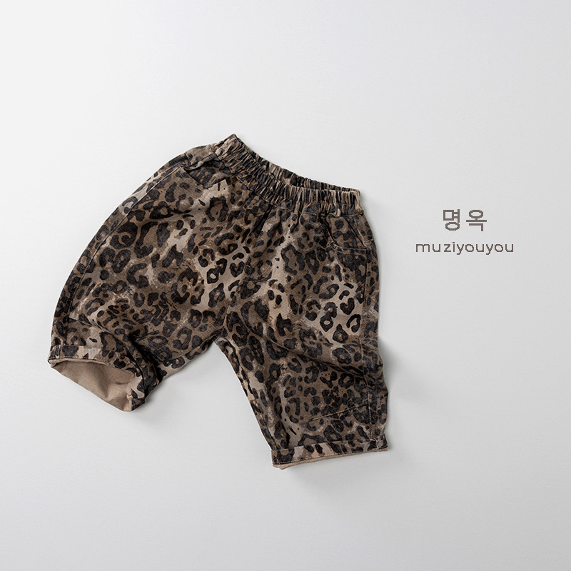 2025秋新品muji★子供服　豹柄ズボン★80cm〜130cm