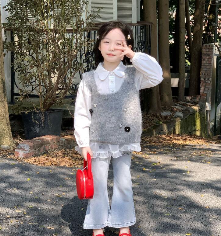 2025秋新作★子供服　トップス&ニットベスト&ズボン分けて★90cm〜140cm