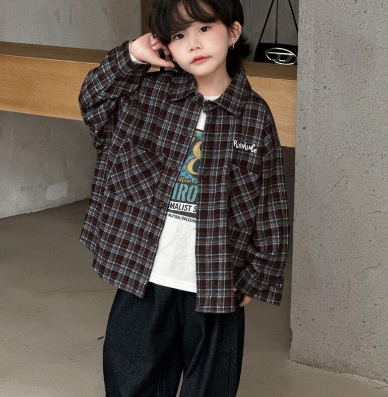 2025秋冬新品MT★子供服 　シャツコート★90cm〜150cm