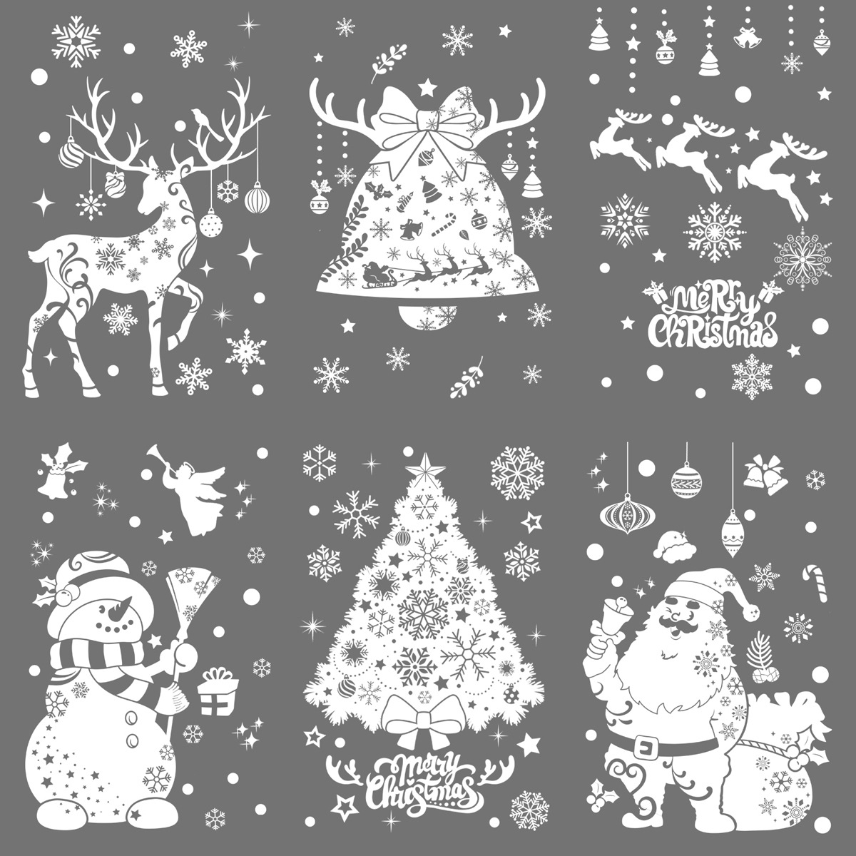2025新型★クリスマスデコレーション　静電気ステッカー★