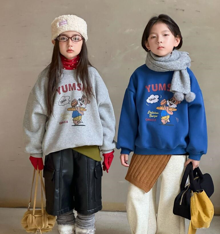 2025冬新作MXW★子供服　トレーナー★90cm〜150cm 3色