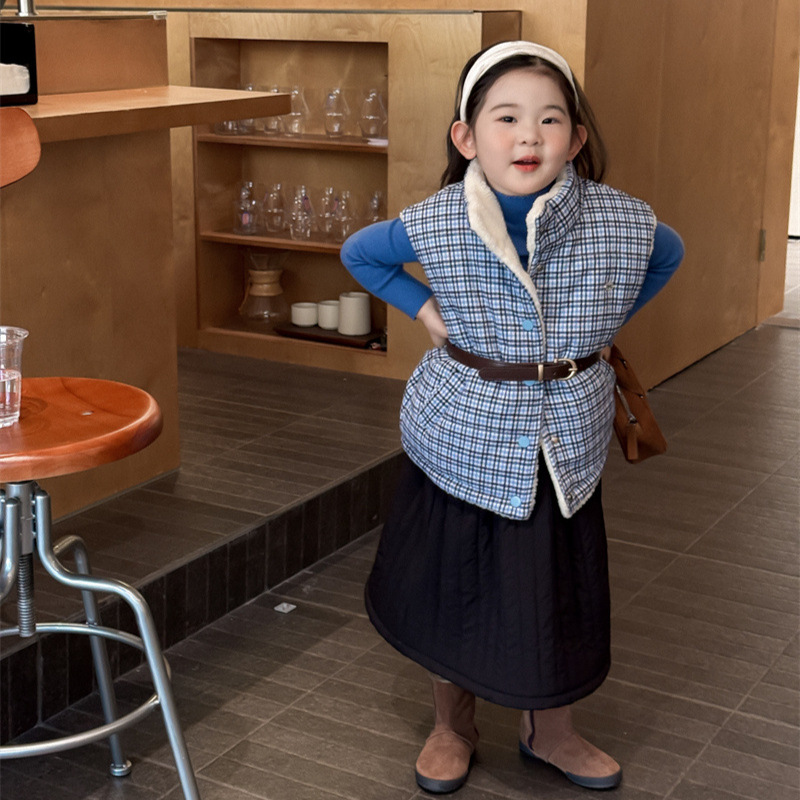 2025冬新品★子供服 　インナー&スカート&ベストコート★90cm〜140cm
