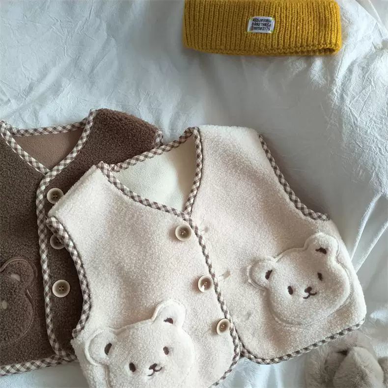 2025新品★子供服 　ボアベストコート★80cm〜120cm 2色