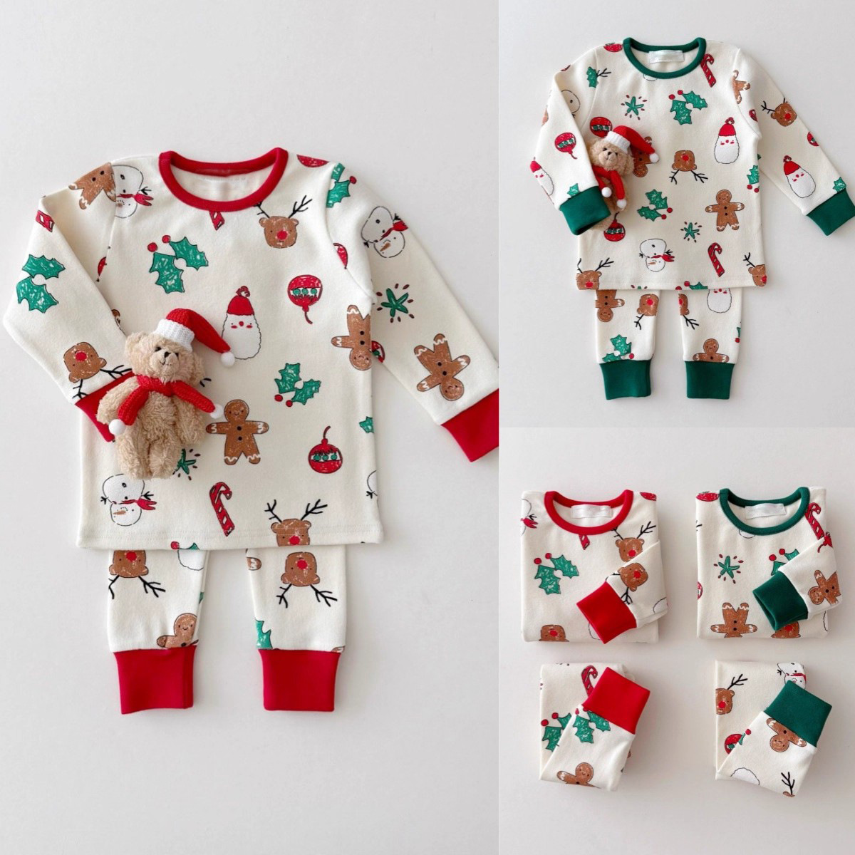 2025新品★子供クリスマス服　ルームウェア　セットアップ★80cm〜120cm 2色