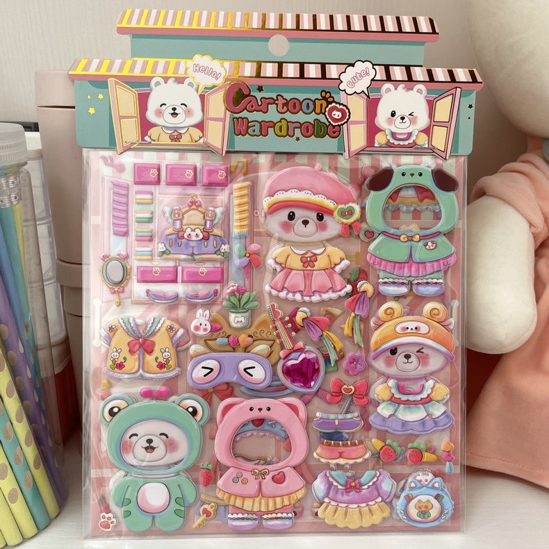 子供お褒めシール★立体エンボス★防水ステッカー ★DIY デコレーション用