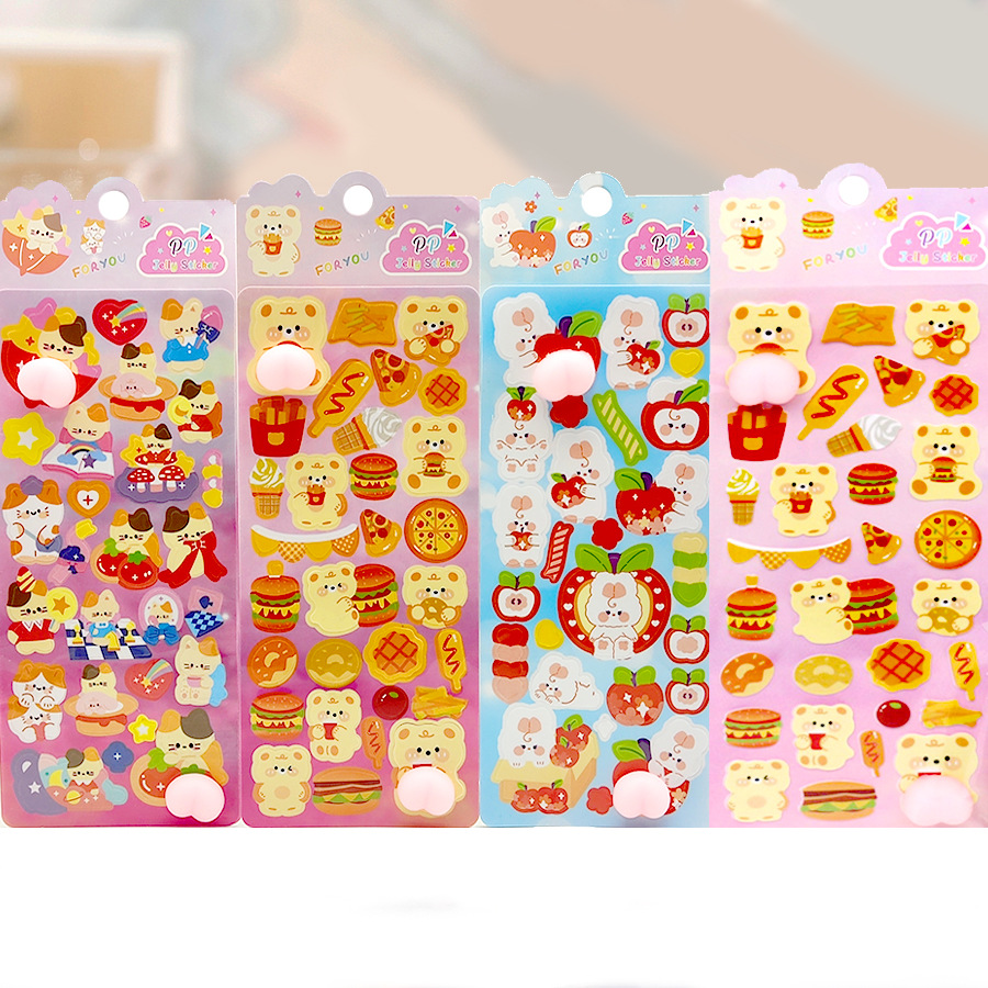 DIY手作り ステッカー★粘着シール★3D★手帳素材