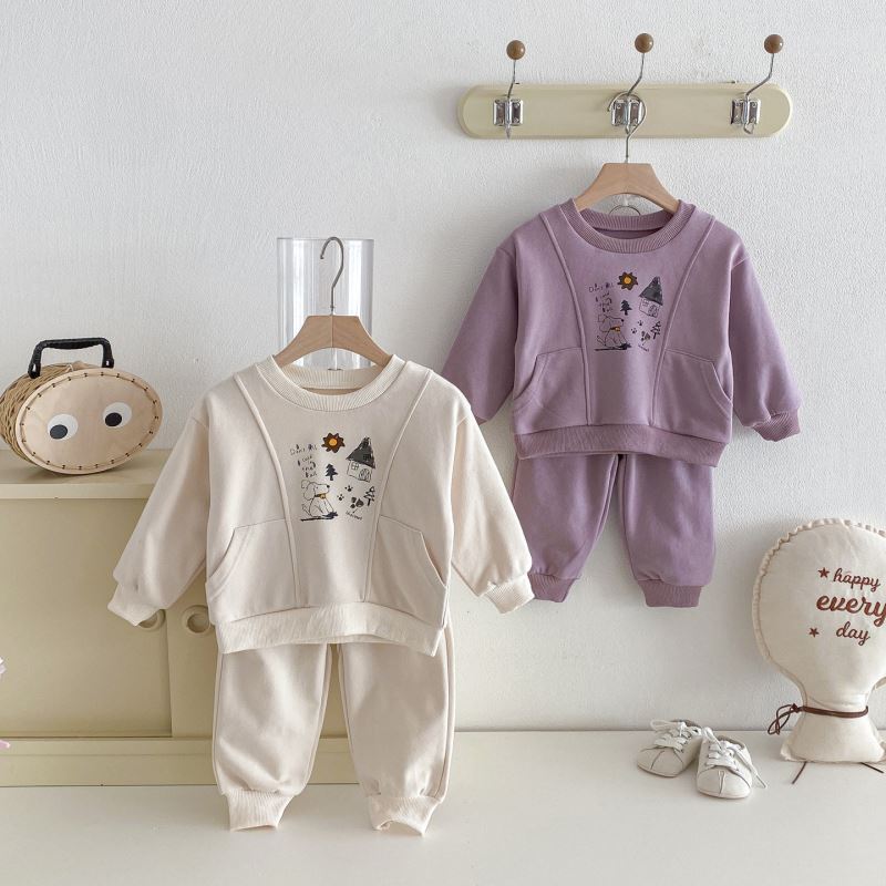 「2026」子供服★トップス+ズボン★セットアップ★韓国風子供服★2色73cm〜110cm