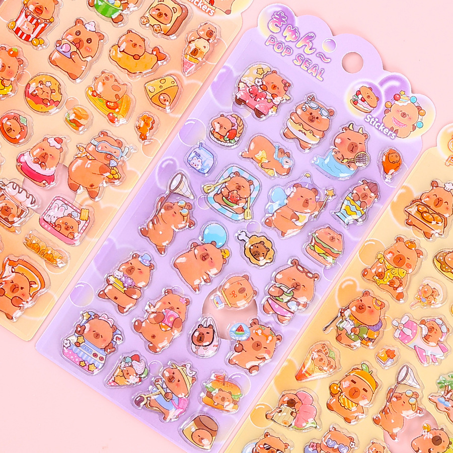 DIY手作り ステッカー★粘着シール★3D★手帳素材