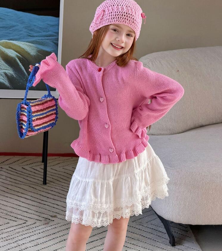 2026新品HLL★子供服　スカート&カーディガン分けて★90cm〜140cm