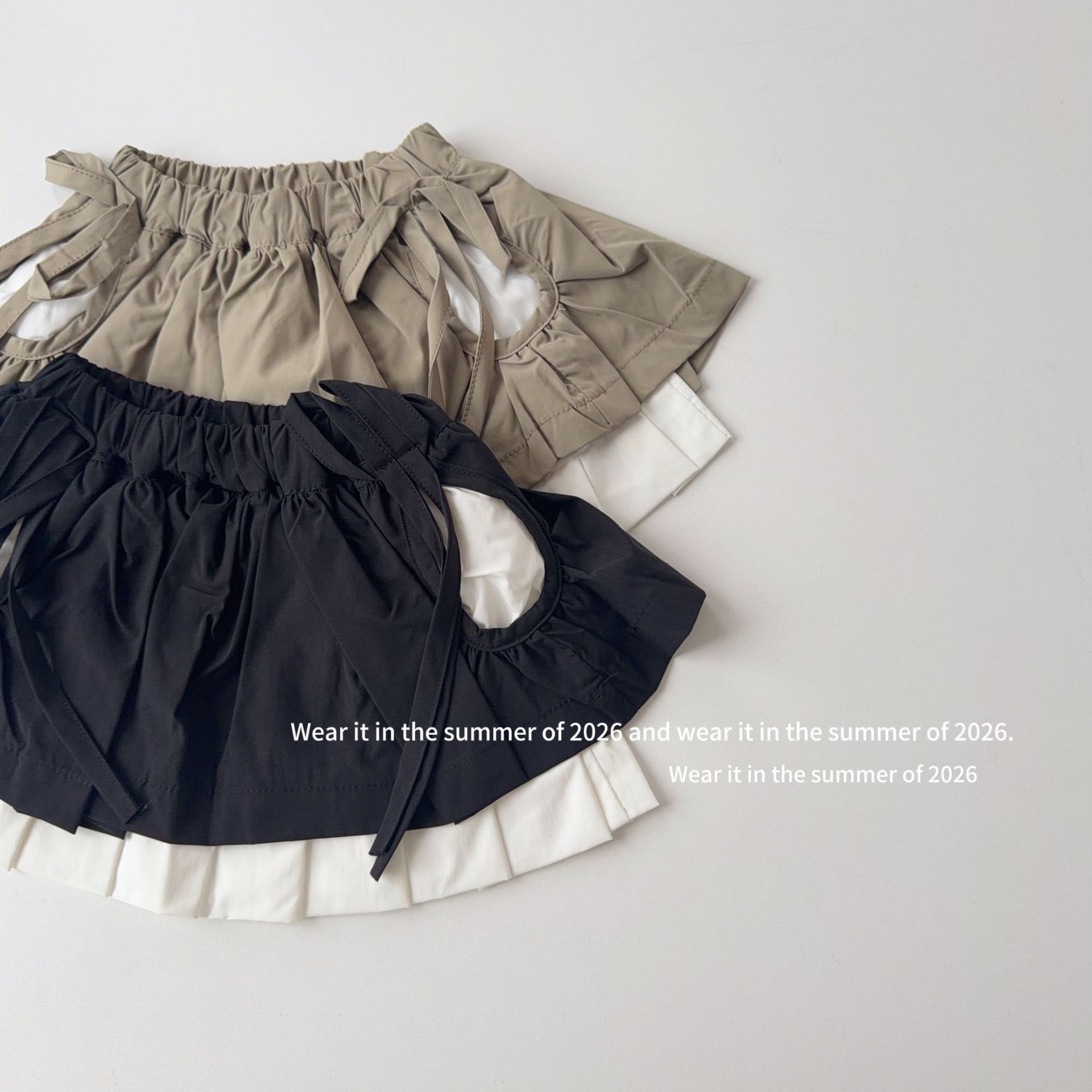 2026新品TQ★子供服　スカート★90cm〜150cm 2色