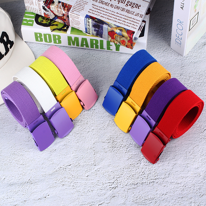 韓国風 ナイロンキャンバスベルト / 何にでも合う シンプルデザイン / 男女兼用