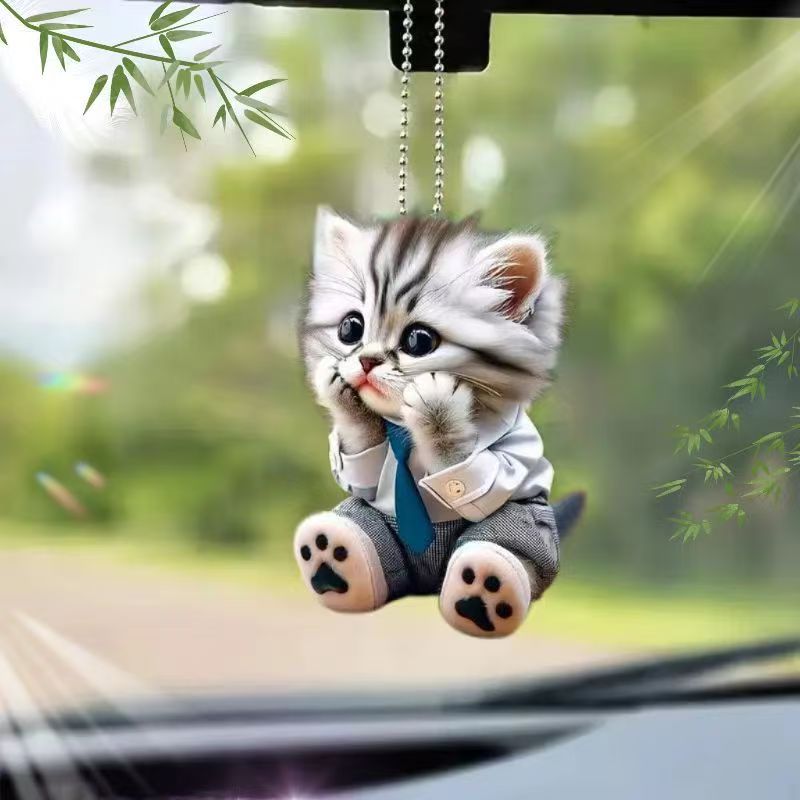 テイスト ちびキャラ アクリルチャーム / バックミラー吊り下げ 車内装飾 / かわいい娃娃フィギュア