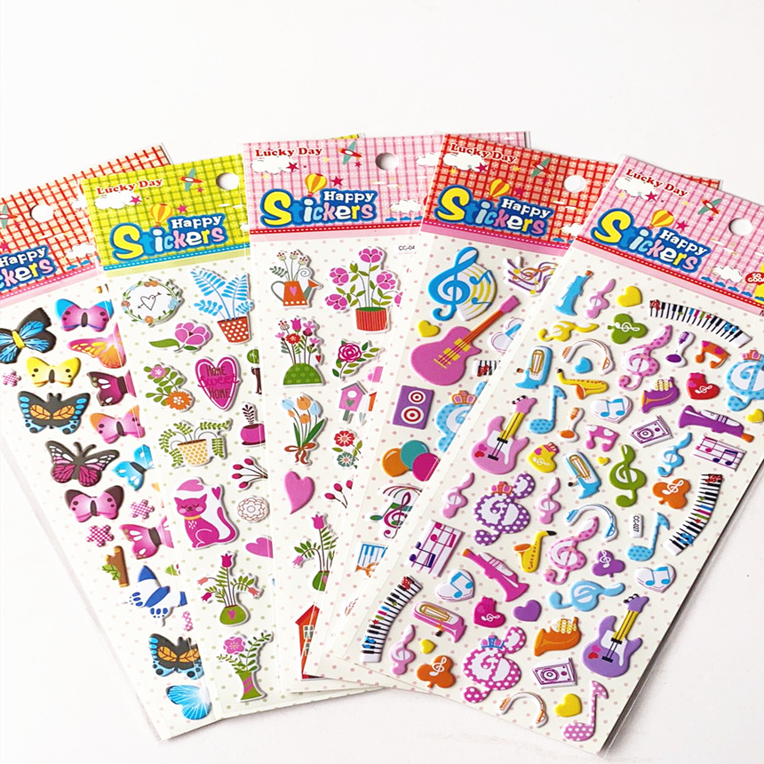 DIY手作り ステッカー★粘着シール★3D★手帳素材