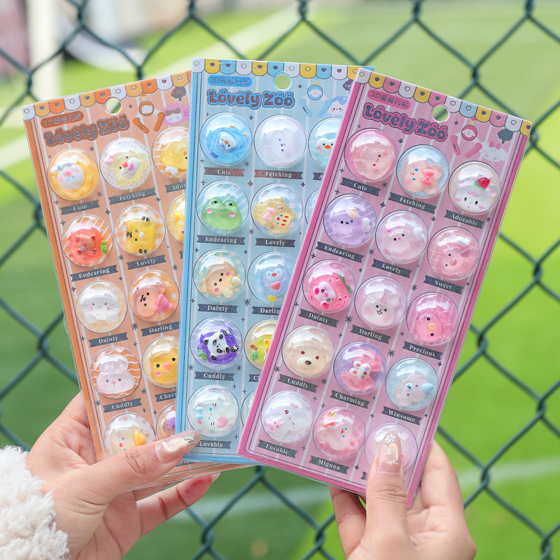 DIY手作り ステッカー★粘着シール★3D★手帳素材