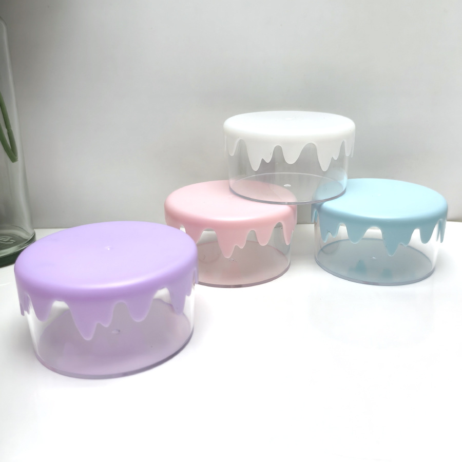 【ミニ丸型】ボックス / 手作りDIY収納ケース / アクセサリーパーツ ヘアゴム収納に