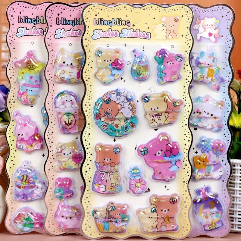 DIY手作り ステッカー★粘着シール★3D★手帳素材