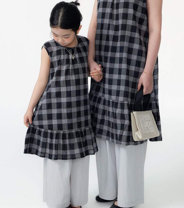 2026新品BOBO★子供服&親子服　ワンピース★90cm〜大人着用