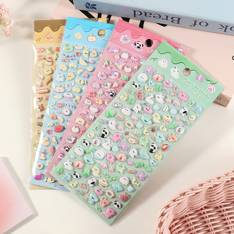 手作り DIY ぷくぷく ボンボンシール 3Dステッカー 立体ステッカー ぷっくりシール 粘着シール