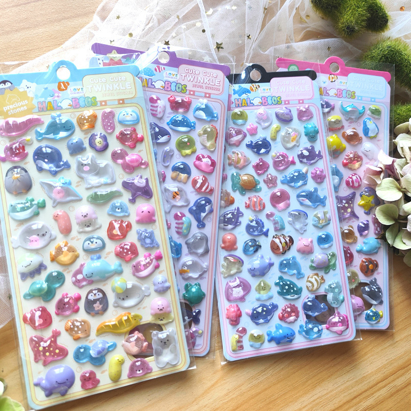 手作り DIY ぷくぷく ボンボンシール 3Dステッカー 立体ステッカー エポキシステッカー