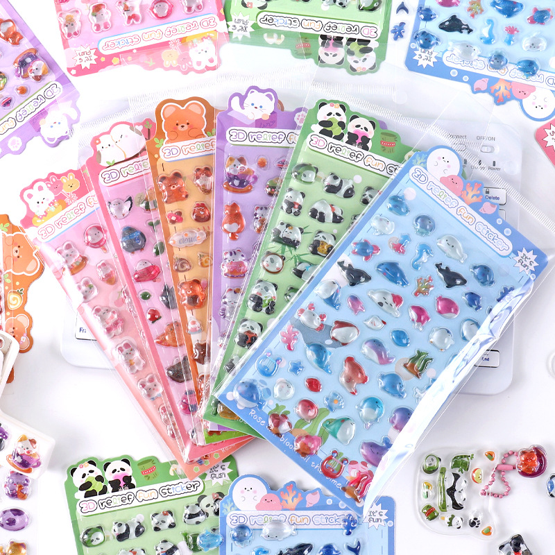 手作り DIY ぷくぷく ボンボンシール 3Dステッカー 立体ステッカー エポキシステッカー