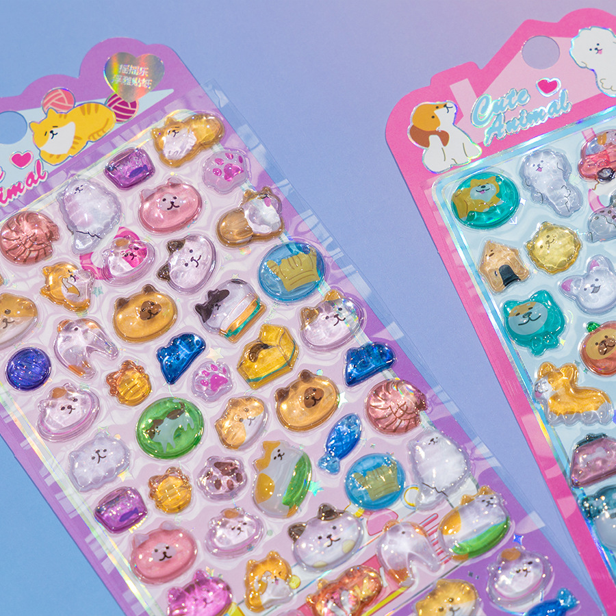 手作り DIY ぷくぷく エポキシステッカー ボンボンシール 3Dステッカー 立体ステッカー