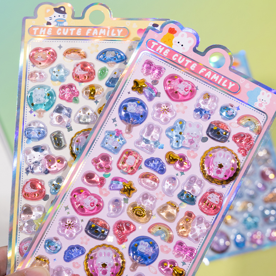 手作り DIY ぷくぷく エポキシステッカー ボンボンシール 3Dステッカー 立体ステッカー