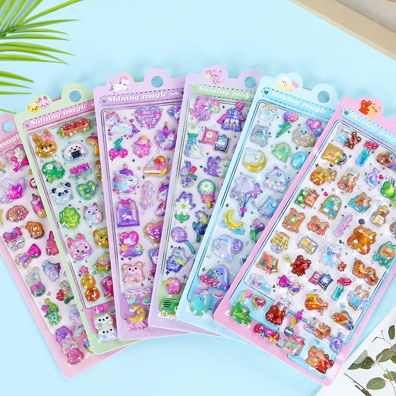 手作り DIY ぷくぷく ボンボンシール 3Dステッカー 立体ステッカー エポキシステッカー