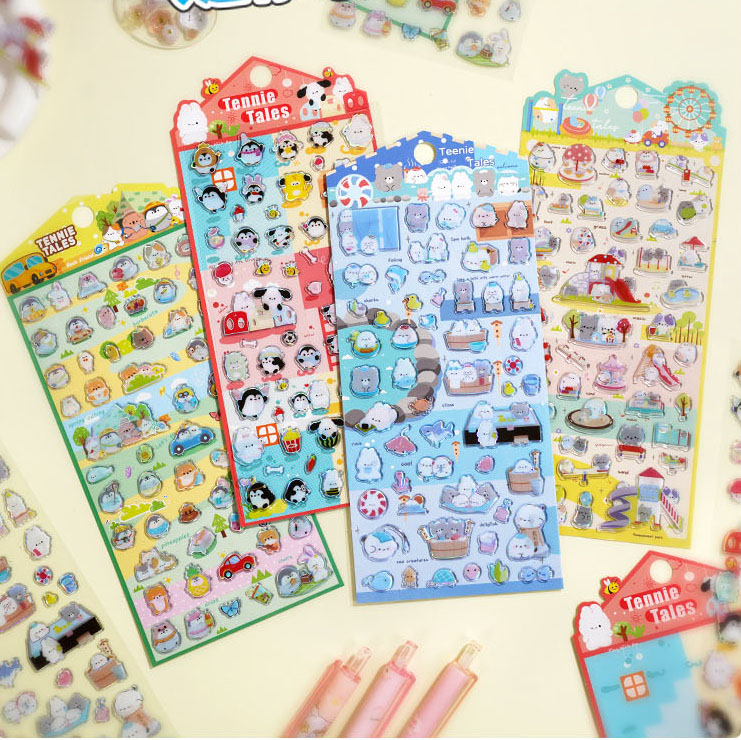 手作り DIY ぷくぷく ボンボンシール 3Dステッカー 立体ステッカー エポキシステッカー